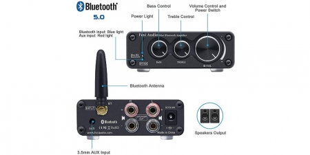 Аудио Bluetooth усилитель Fosi Audio BT10A чёрный