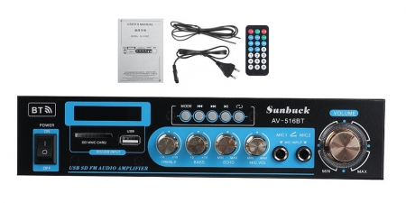 Аудио Bluetooth усилитель Sunbuck AV-516BT чёрный