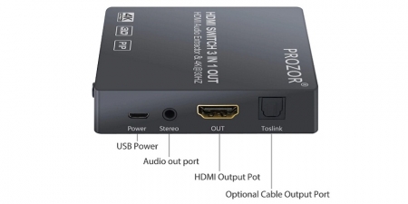 HDMI свитч и конвертер звука (HDMI Audio Extractor) PST073 Prozor