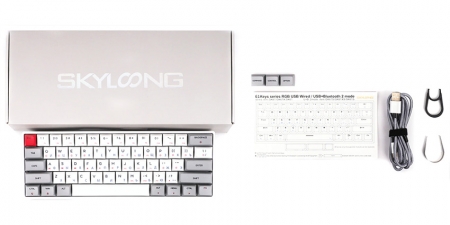 Клавиатура Skyloong SK61 Red Switch (Белый/Серый)