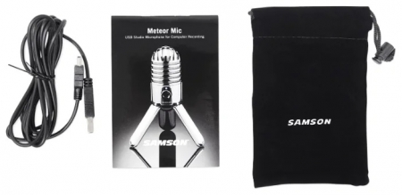 Конденсаторный USB микрофон Samson Meteor Серебристый