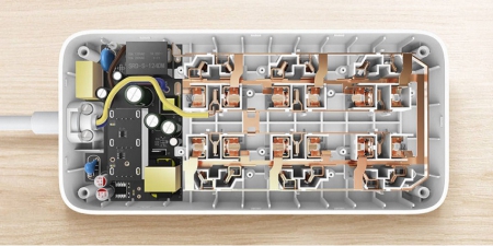 Удлинитель Xiaomi Mi Power Strip 6 розеток + 3 USB, белый