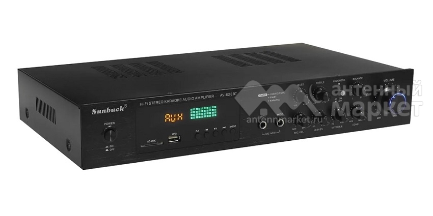 Аудио Bluetooth усилитель Sunbuck AV-628BT черный