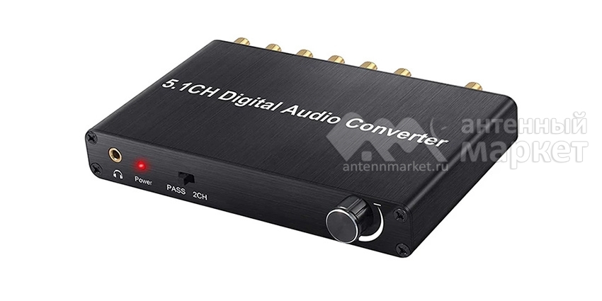 Конвертер звука 5.1 SPDIF/Coaxial на RCA/3.5 Booox DAC51