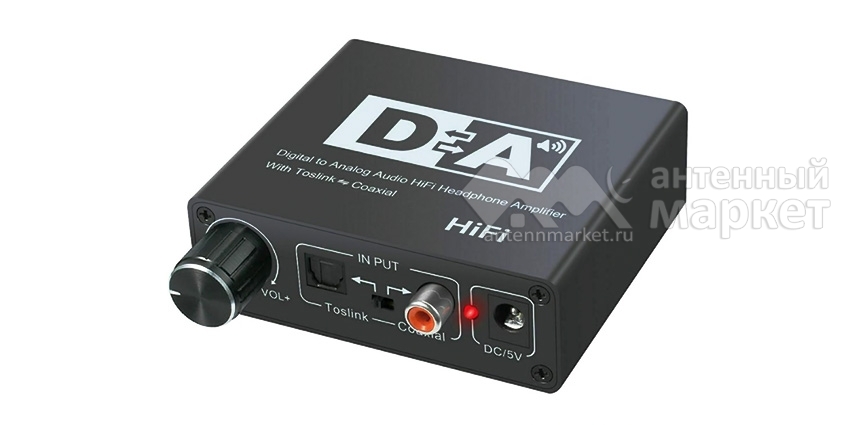 Конвертер звука SPDIF / Coaxial на RCA/3.5 Booox DAC20 HiFi