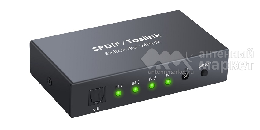 Оптический SPDIF аудио свитч 4x1 VC232 Booox